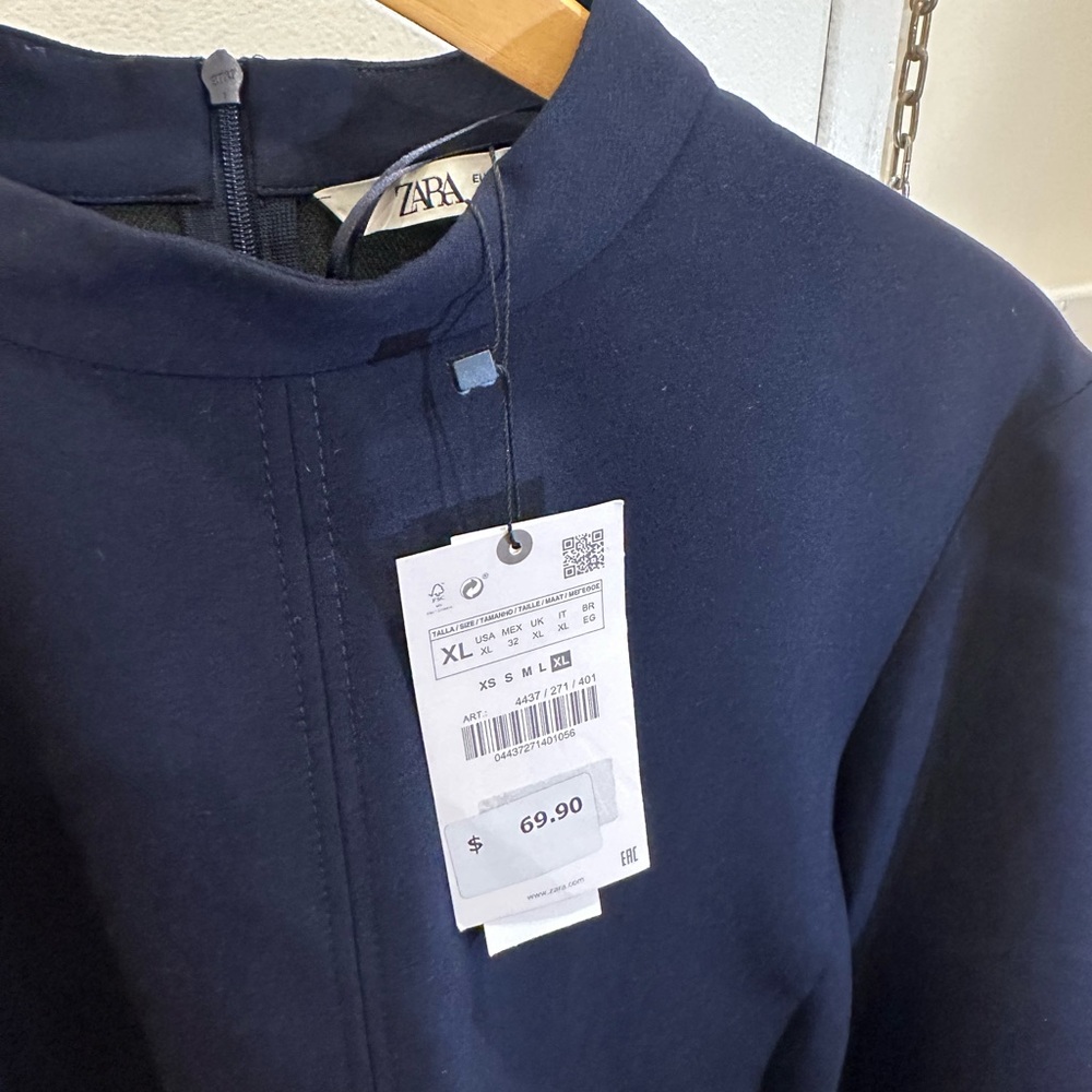 Zara Deep Blue Elegant top